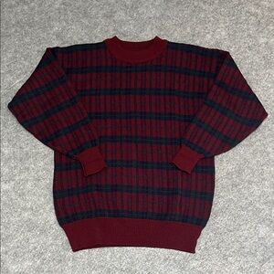 Burgundy Wool Plaid Sweater by Woolyback